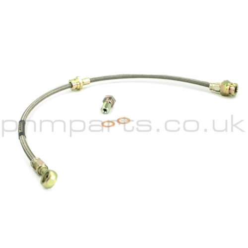 ELAN M100 BRAIDED FRONT BRAKE HOSE (SINGLE)